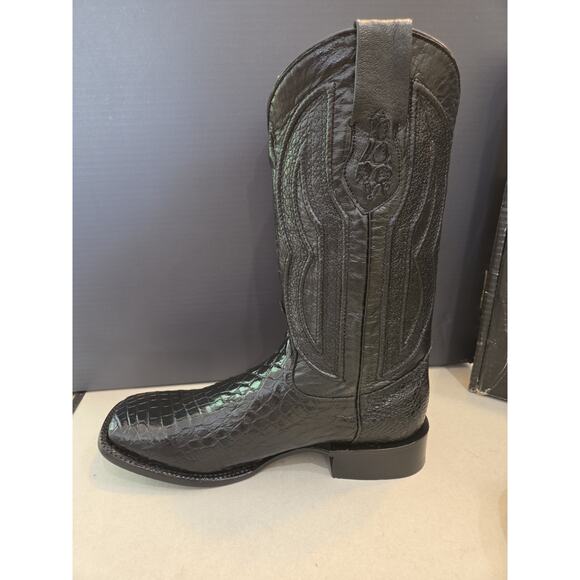 Ferrini 9.5 Platinum Alligator Belly Square Cowboy Mens Boots Black main image 12